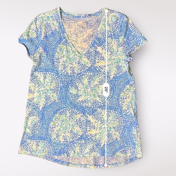 Lilly Pulitzer Etta V-Neck Tropic like it’s hot print top Size XS - Picture 4 of 10